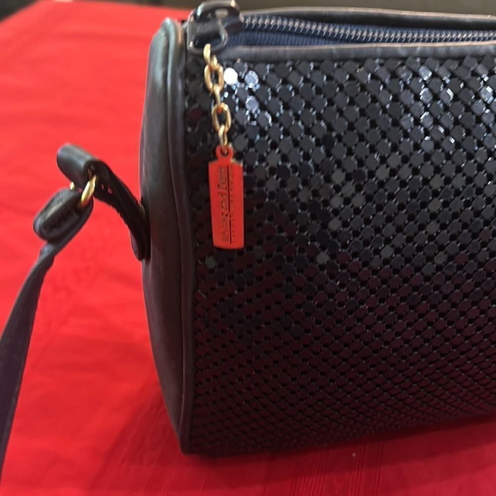 Whiting & Davis Navy Sequin Purse - Picture 2 of 11